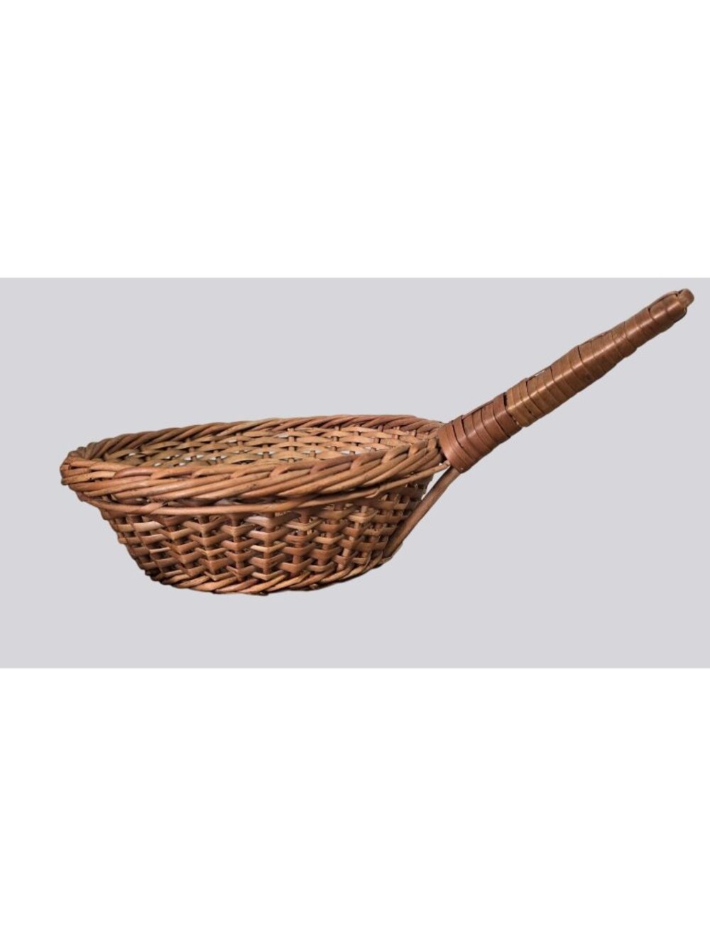 Vintage Woven Offering Basket with Wrapped Handle Church, Wedding, Rustic Decor